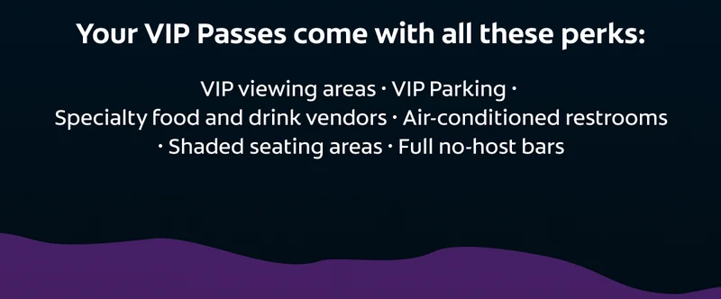 Your VIP Passes come with all these perks:
