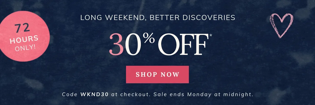 Shop 30% off sale