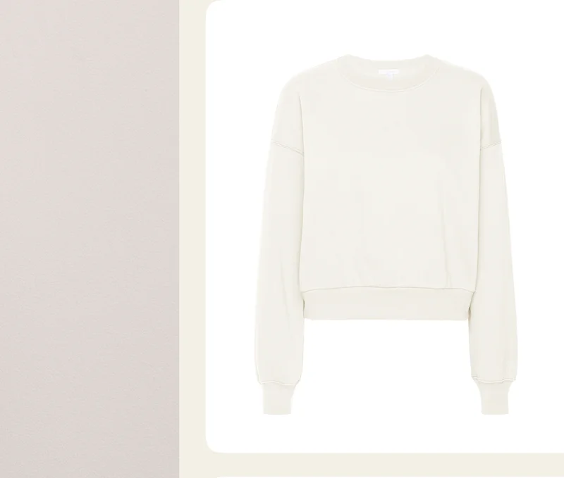 LuxeFleece Oversized Sweatshirt in Fresh Snow