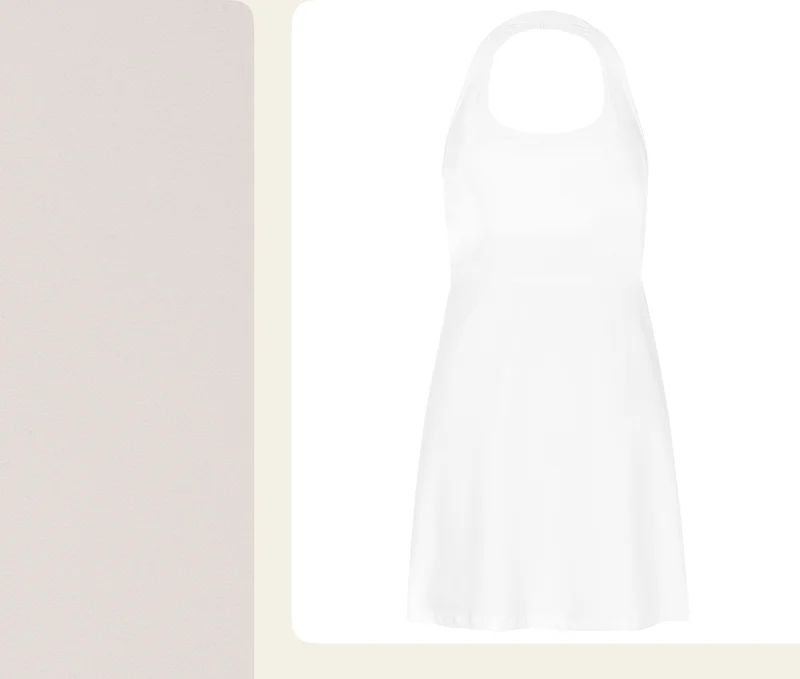 Spacedye Prep Halter Dress in Cloud White
