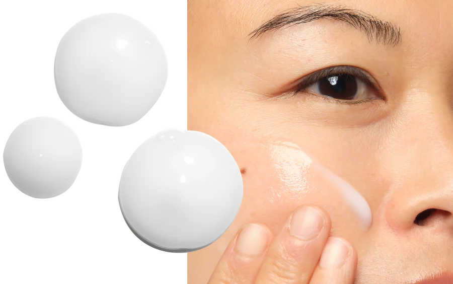 Hydrated skin.