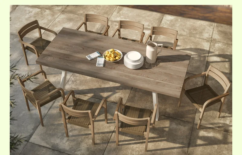Get set for lounging, dining, and hosting outside.