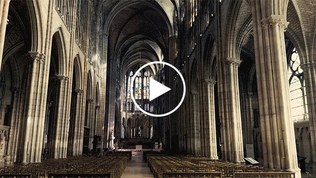 The interior of the cathedral is a showcase of Gothic beauty.