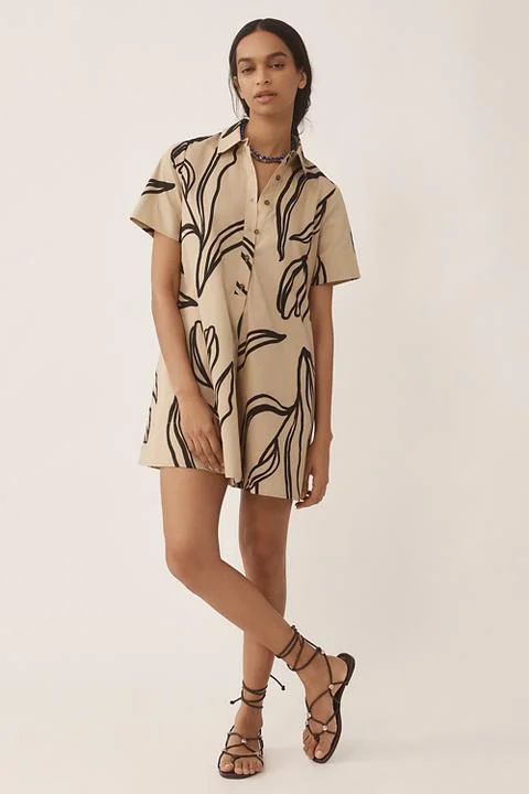 The Pollie Short-Sleeve Swing Tunic Mini Dress