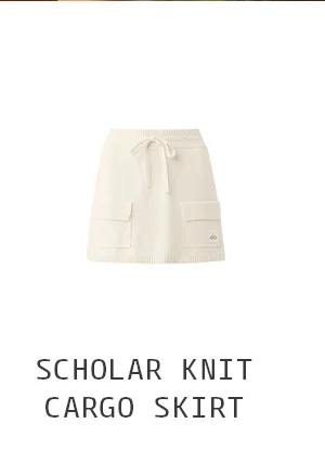 Scholar Knit Cargo Skirt