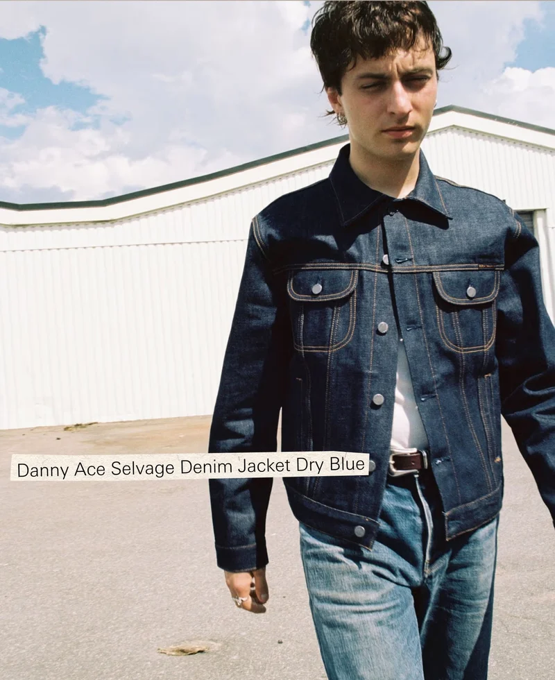 Danny Ace Selvage Denim Jacket Dry Blue Danny Ace Selvage Denim Jacket Dry Blue