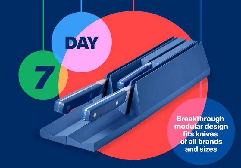 Day 7 | Breakthrough modular design fits knives of all brands and sizes.