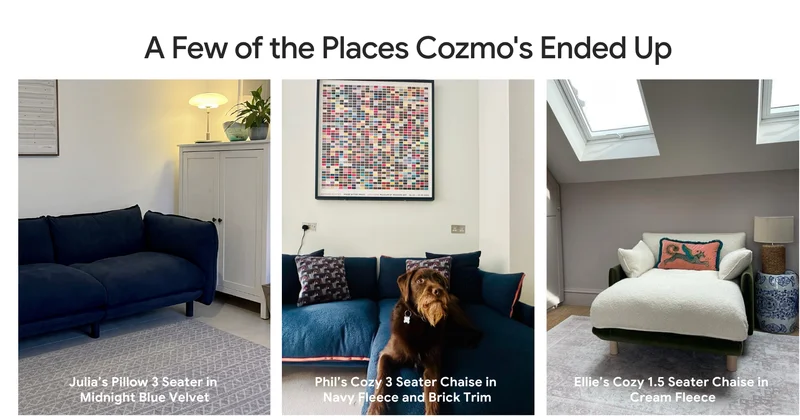 A few of the places Cozmo's ended up