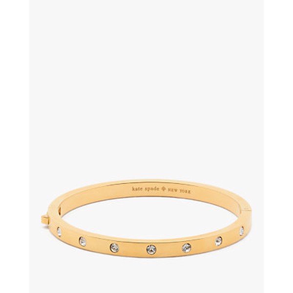 Set in Stone Hinged Gold Bangle