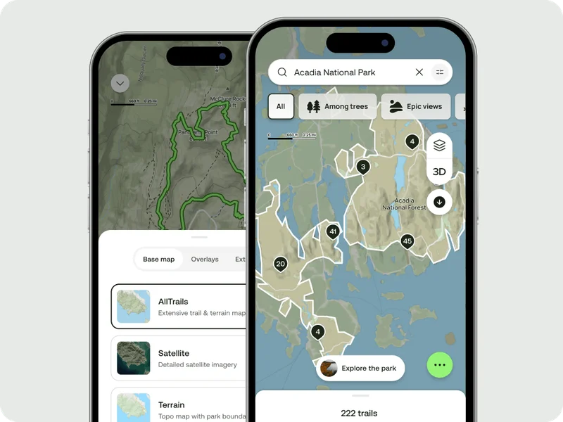 Phone screen showing download maps feature