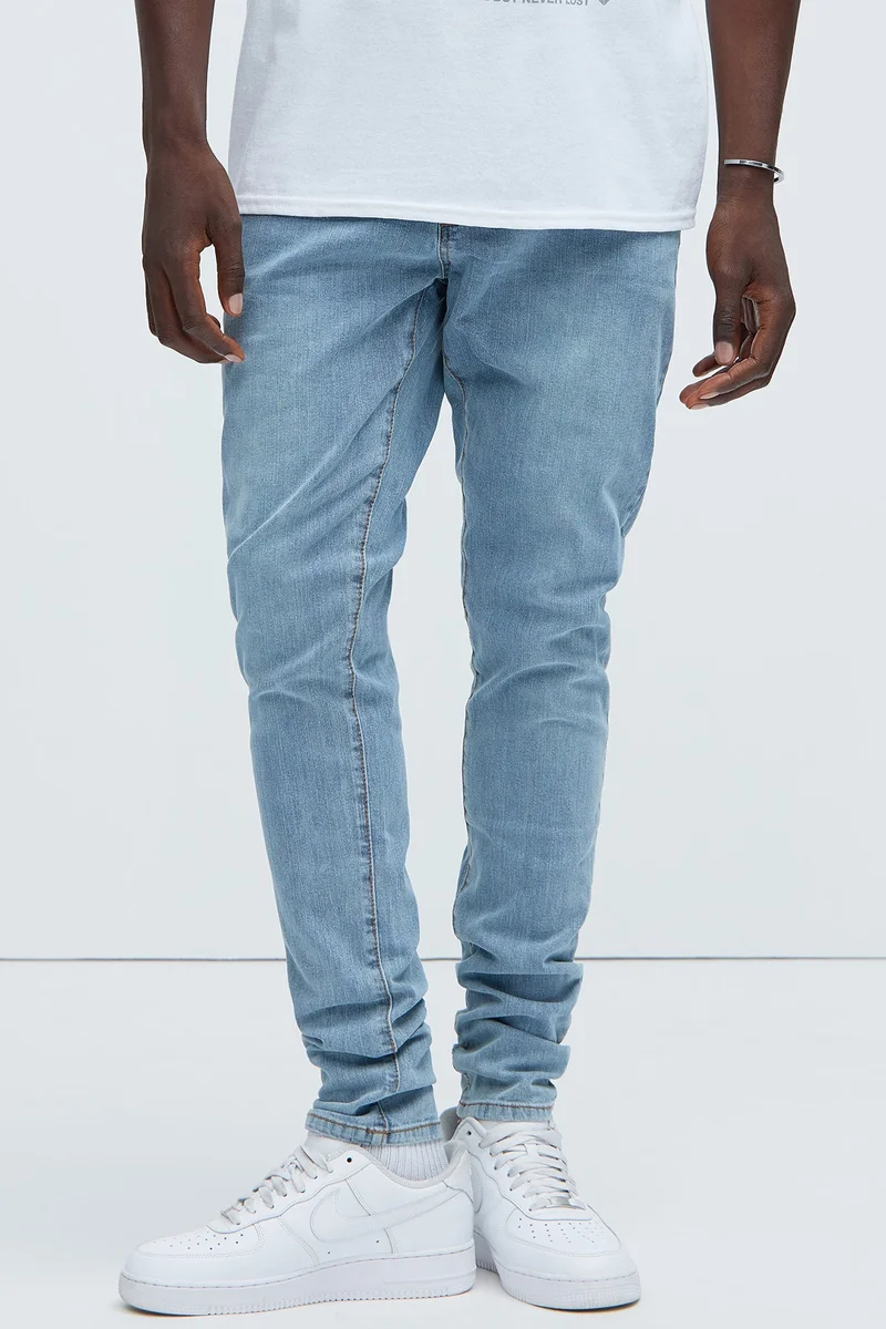Image of Cornell Stacked Skinny Jeans - Blue Wash