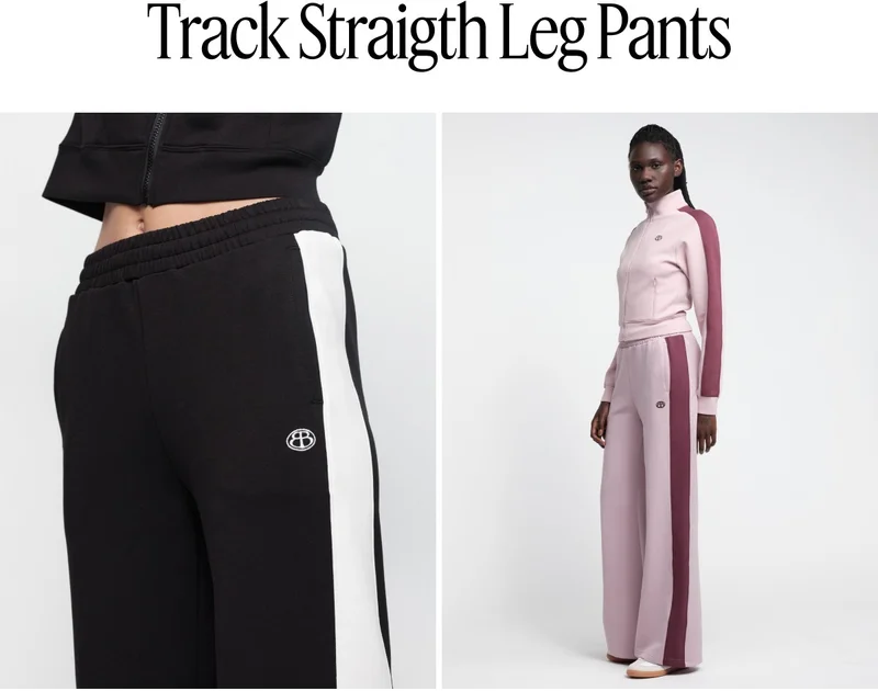 Track straight leg pants