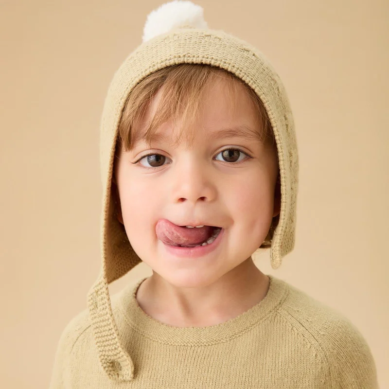 Image of Textured Knit Bonnet