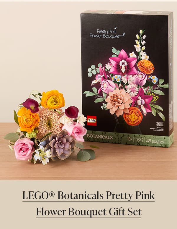 LEGO® Botanicals Pretty Pink Flower Bouquet Gift Set