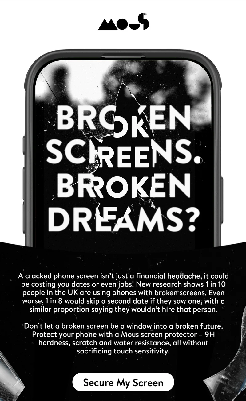 Broken screens, broken dreams