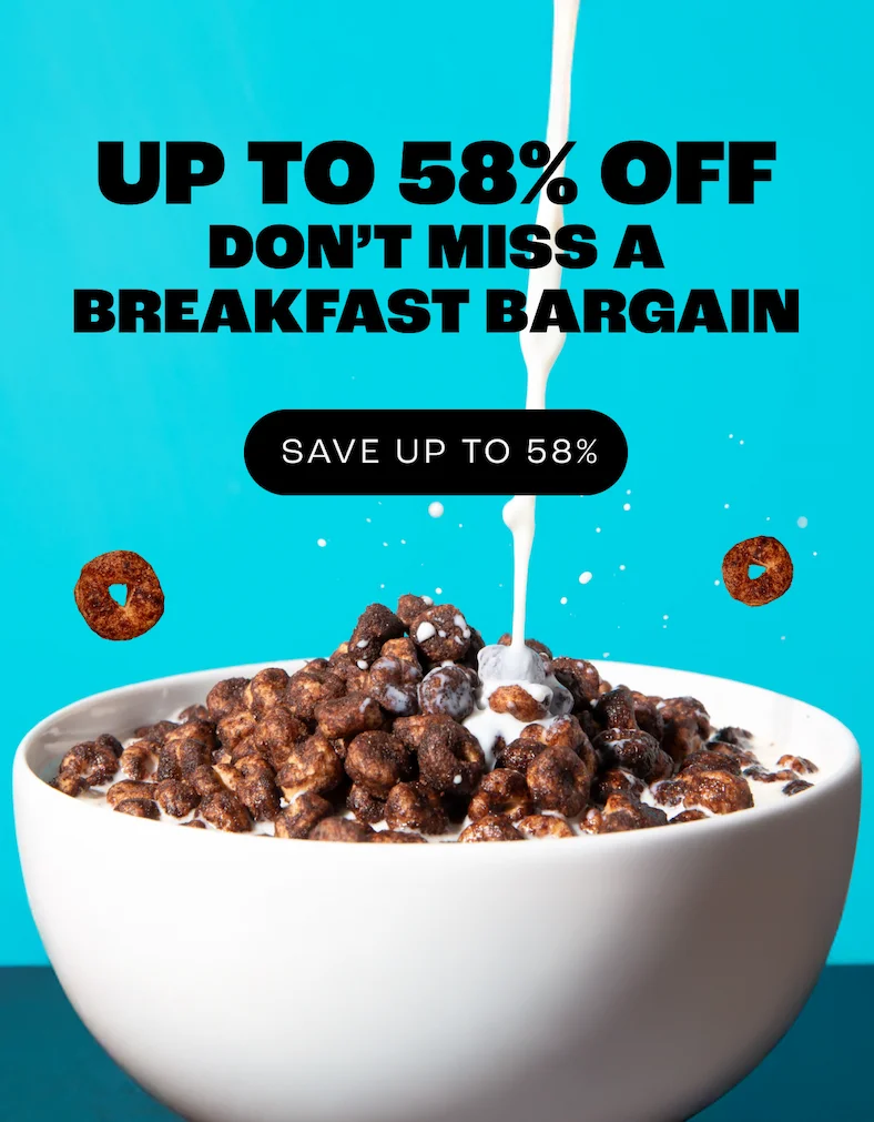 Don't miss a breakfast bargain - Save 38%