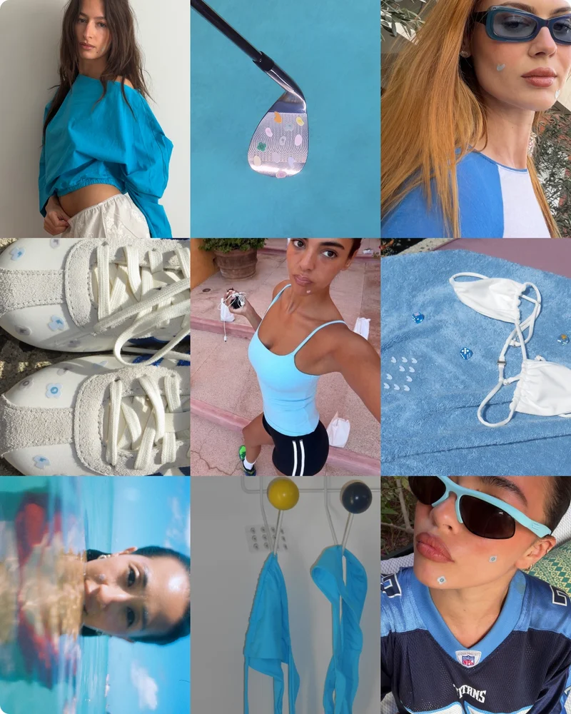 blue color world collage