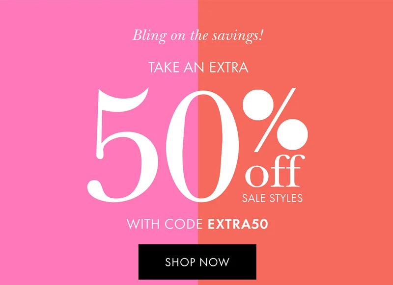 Take An Extra 50% off Sale Styles with code discount code