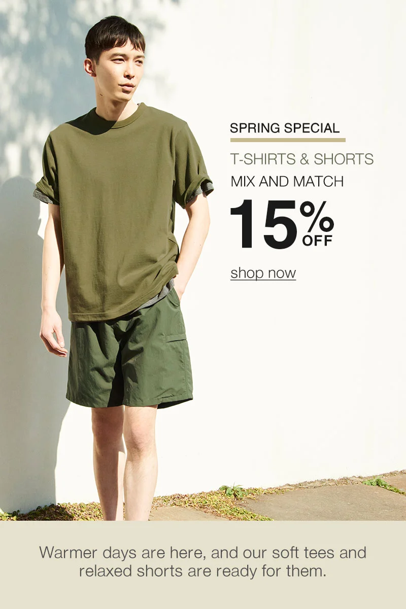 Shop T-Shirts and Shorts 15% Off!