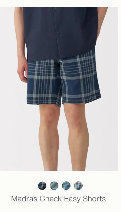 Shop Men's Madras Check Easy Shorts