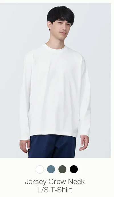 Shop Men's Jersey Crew Neck L/S T-Shirt