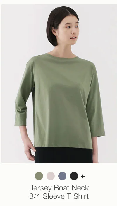 Shop Women's Jersey Boat Neck 3/4 Sleeve T-Shirt