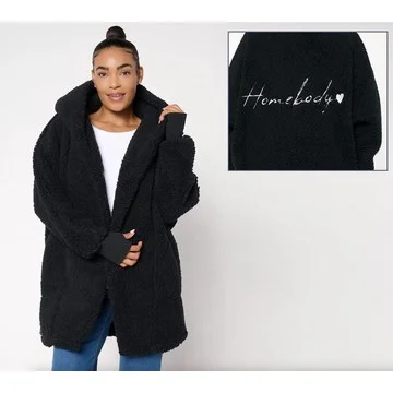 By Jill Martin Sherpa Embroidered Hooded Lounger