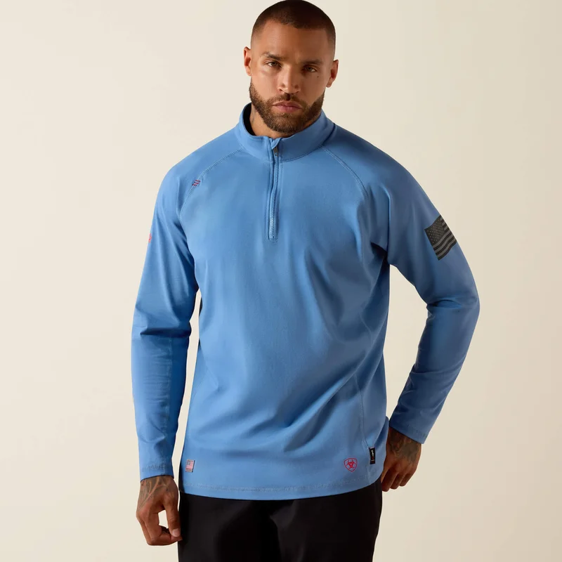 Men’s FR Combat Stretch Patriot 1/4 Zip Work Shirt