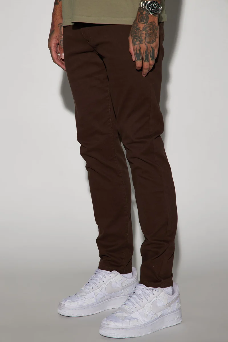 Image of Mac Chino Skinny 5 Pocket Pants - DarkBrown