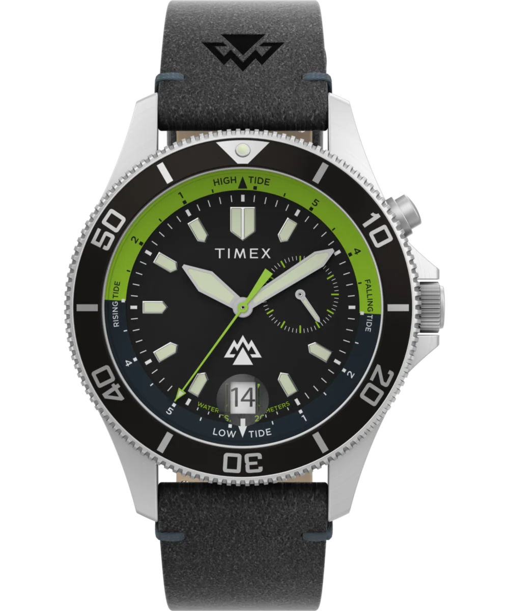 Image of Expedition Slack Tide 41mm Waxed Leather Strap Watch