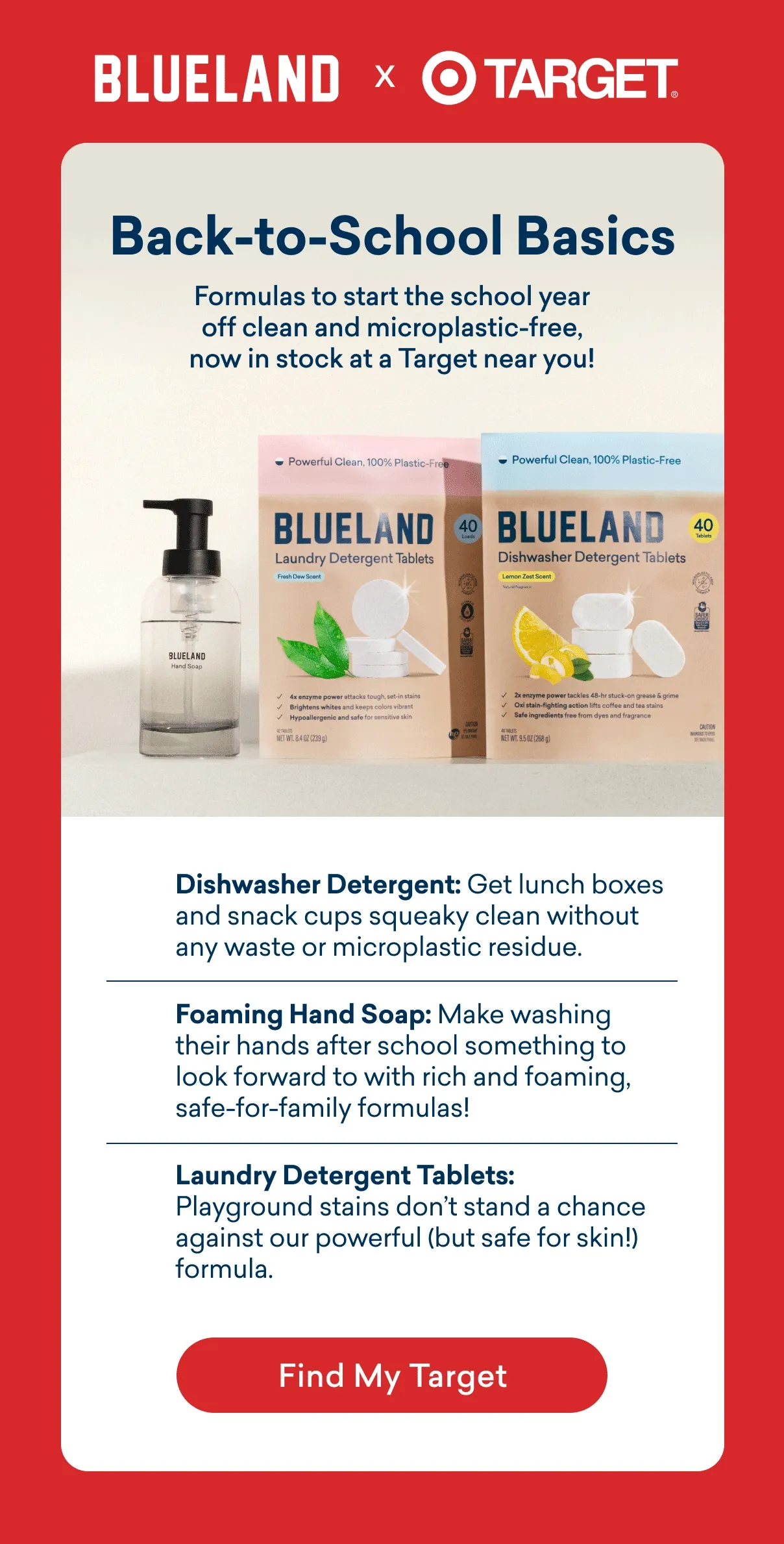 Make back to school easy with Target x Blueland.