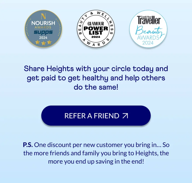 Share Heights with your circle today and get paid to be healthy and help others do the same!