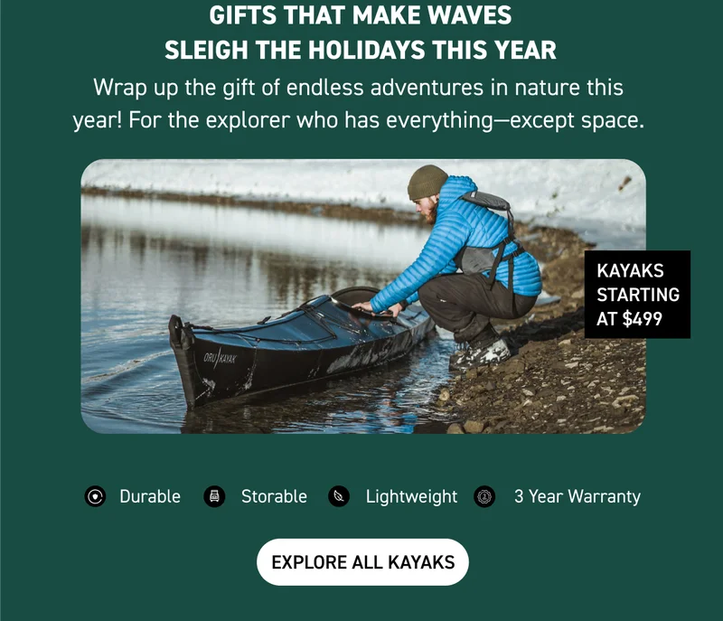 shop kayaks starting at $499 shop kayaks starting at $499