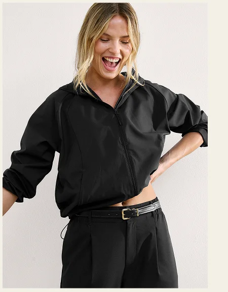 Cross Country Packable Jacket in Black
