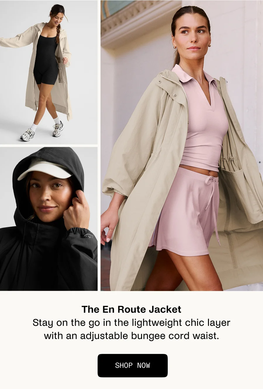 En Route Long Jacket in Sand