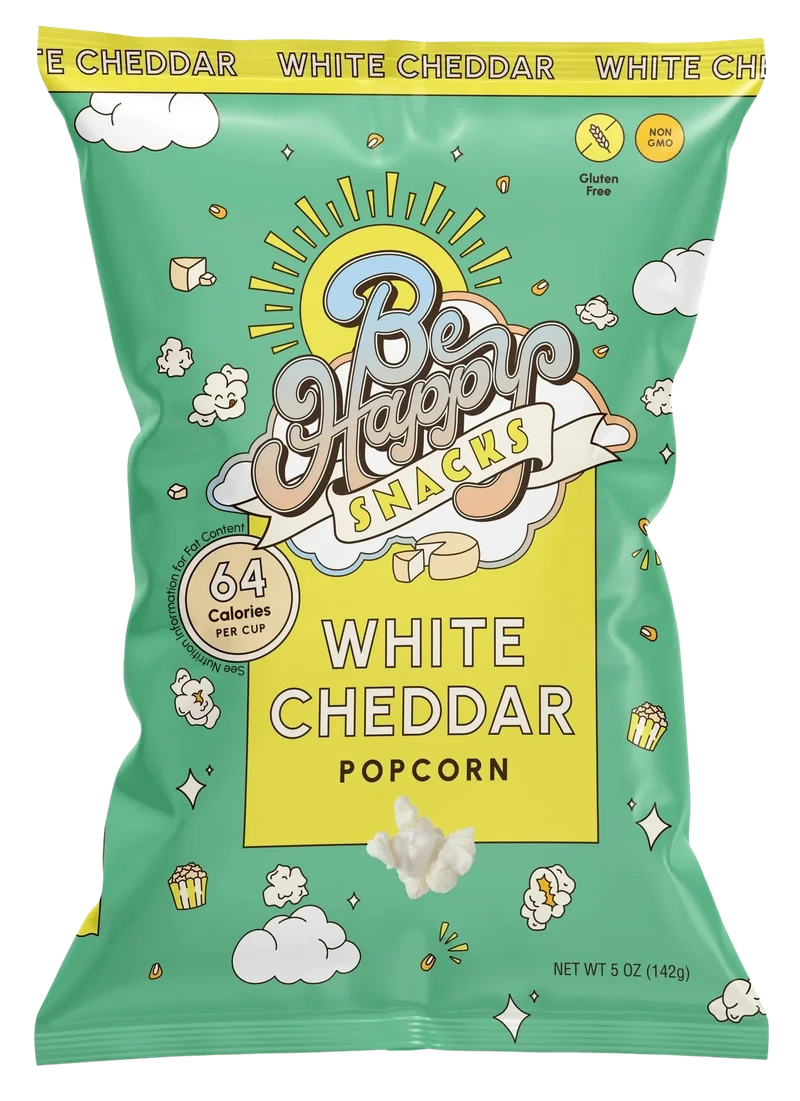 Image of Be Happy White Cheddar Popcorn