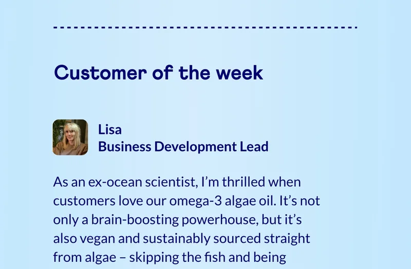 Customer of the week
