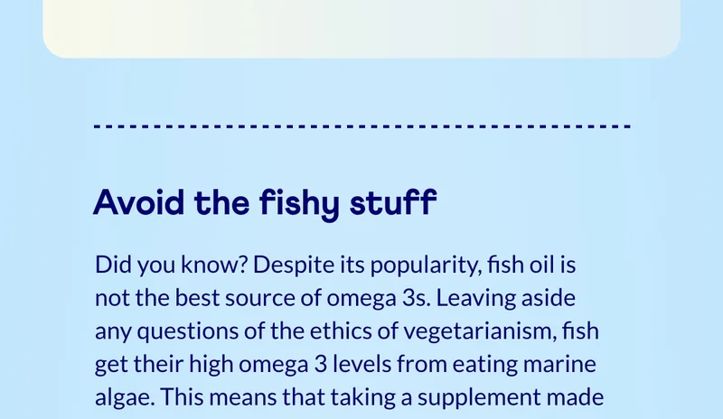 Avoid the fishy stuff
