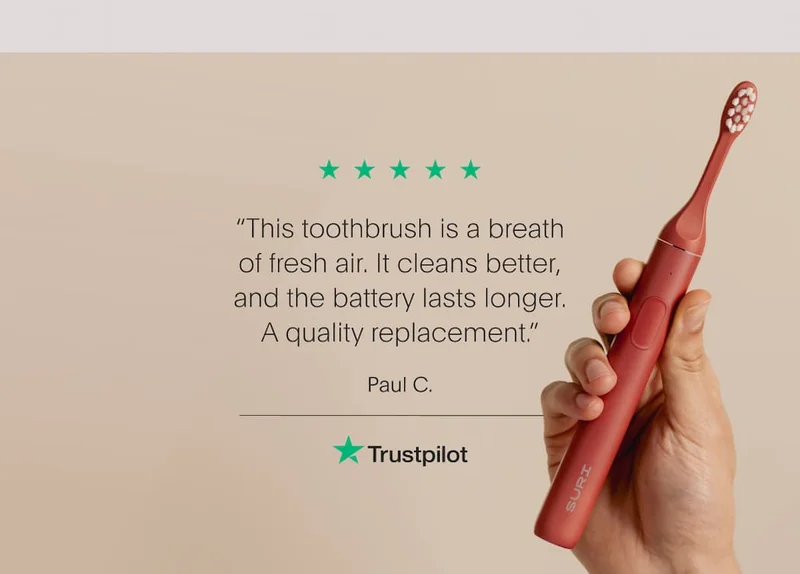 “This toothbrush is a breath of fresh air. It cleans better, and the battery lasts longer. A quality replacement.” - Paul C.