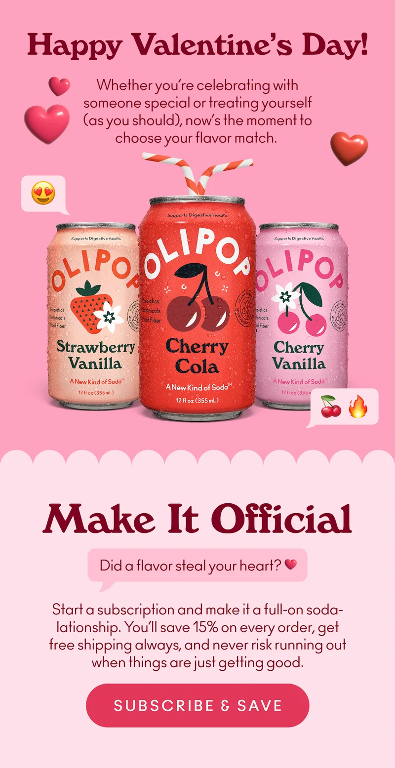 Happy Valentine’s Day! Whether you’re celebrating with someone special or treating yourself (as you should), now’s the moment to choose your flavor match.