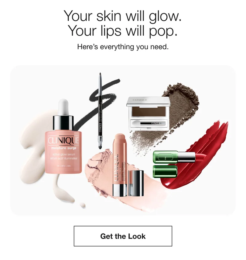 Your skin will glow. Your lips will pop. | Here’s everything you need. | Get the Look