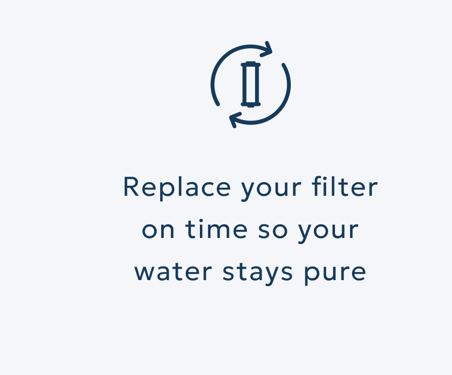 Replace your filter on time so your  water stays pure