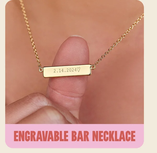 Engravable Bar Necklace