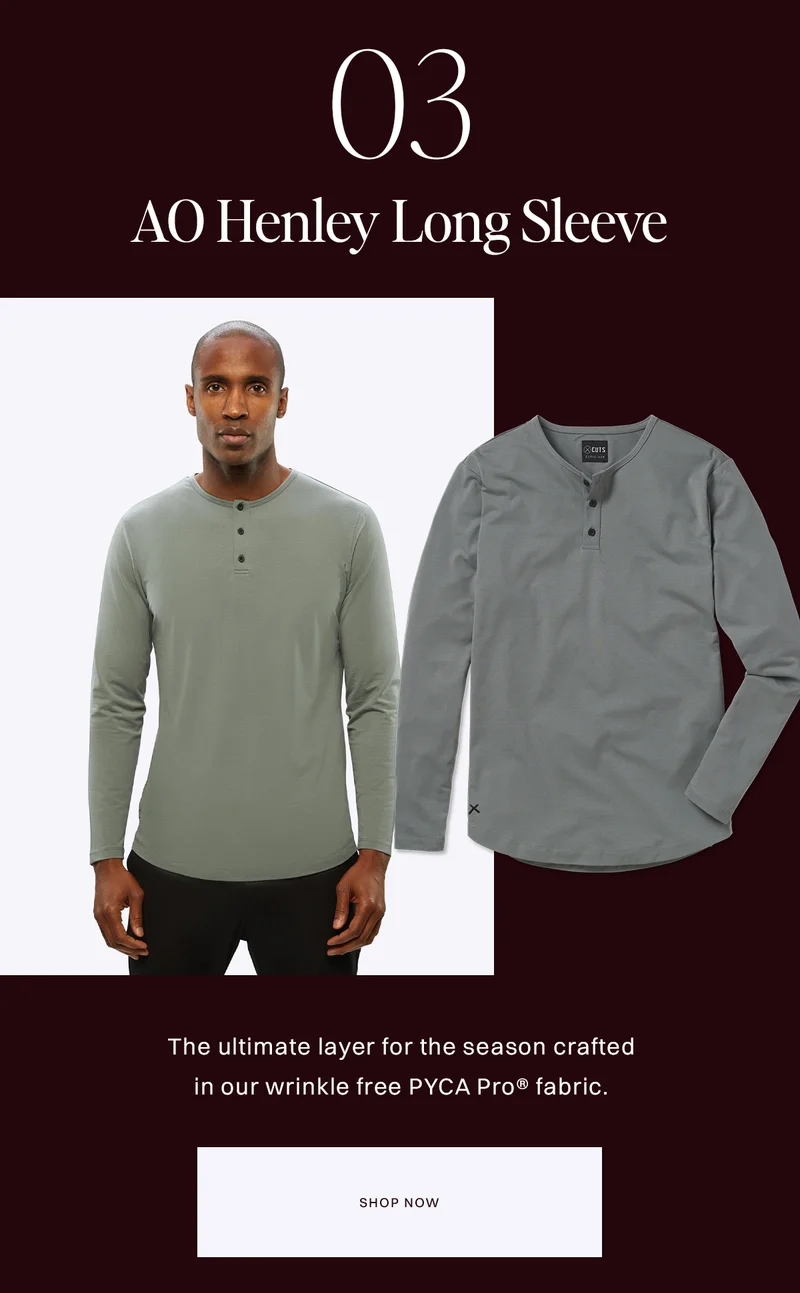 AO Henley Long Sleeve