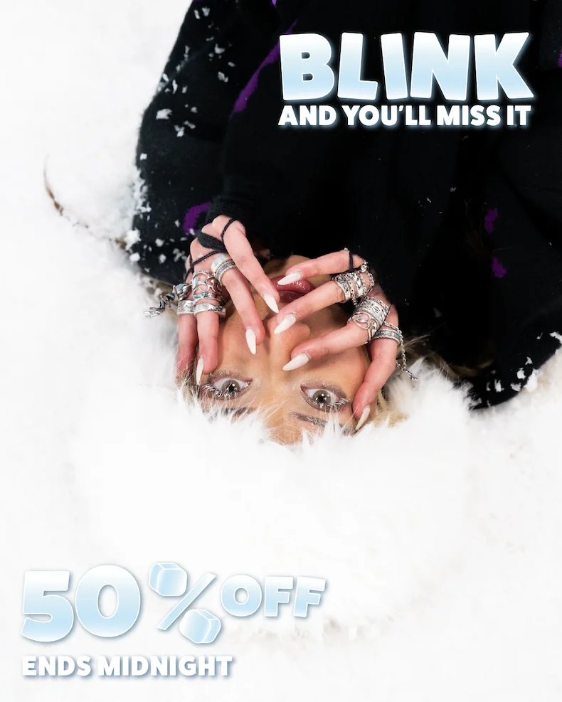 Blink and you'll miss it. 50% off ends midnight.