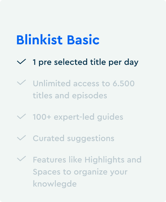 Blinkist Basic