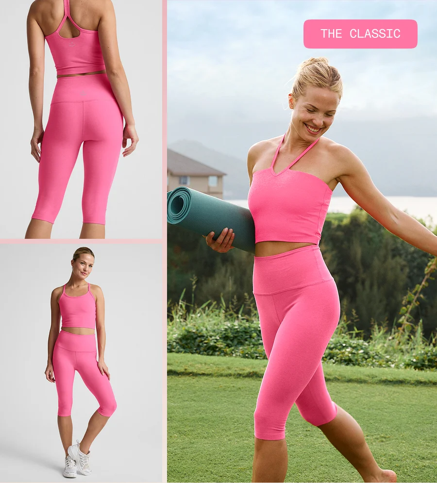 Spacedye™ Pedal Pusher High Waisted Legging in Luscious Pink