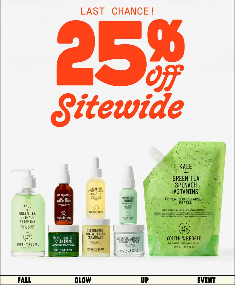 Last Chance! 25% off Sitewide