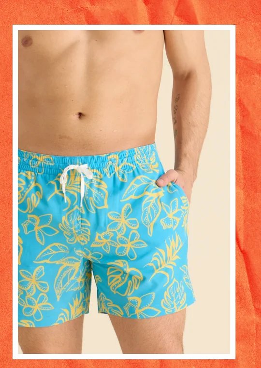 Classic Swim Trunk: The Arboretums 4"