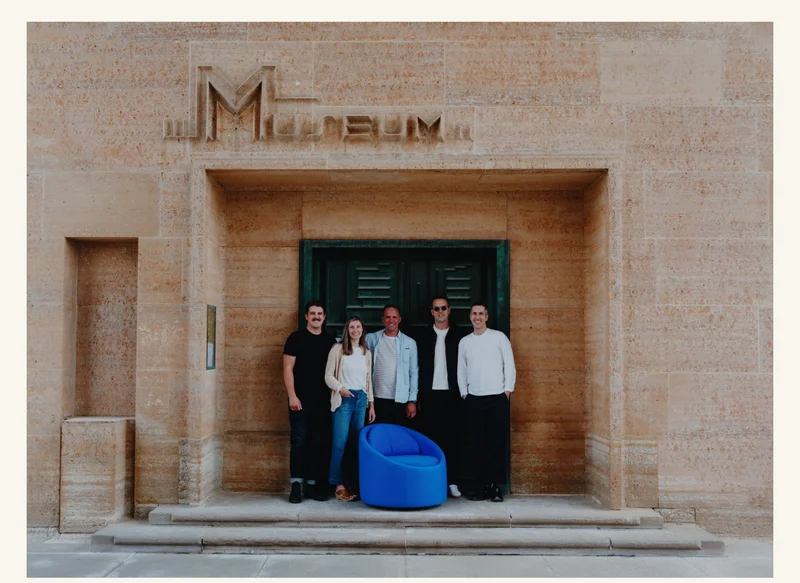 Some of our team outside Cranbrook's Museum.